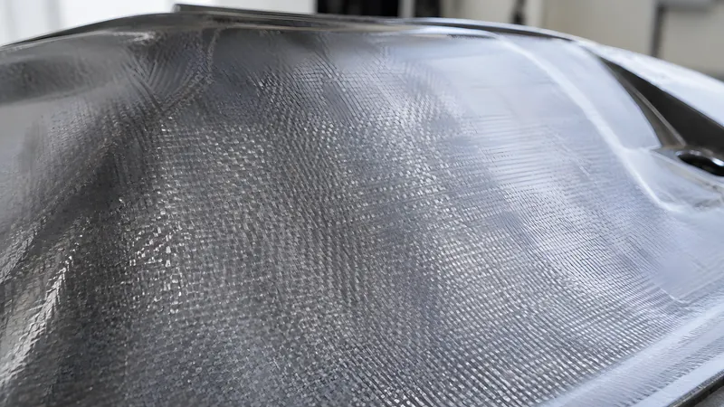 Durchzeichnende Hinterbaustruktur (Print-Through) anschleifen und mit Tooling-Gelcoat erneuern