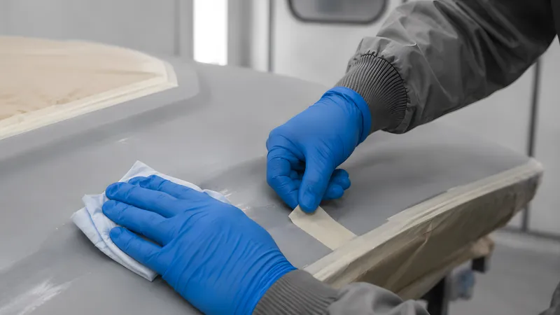 Verträglichkeitstest an verdeckter Stelle: Altlack mit Verdünner-Tuch auf Anlösen prüfen, dazu Klebebandtest auf Haftung