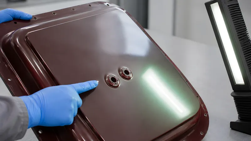 Kontrolle des PVA-Films gegen das Licht